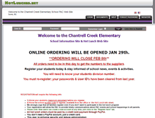 Tablet Screenshot of chantrellcreek.hotlunches.net